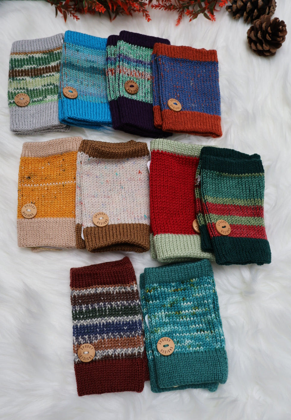 Ready-to-Ship | Handmade Fingerless Gloves (Hand Warmers) S/M – Sustainable Christmas Gift