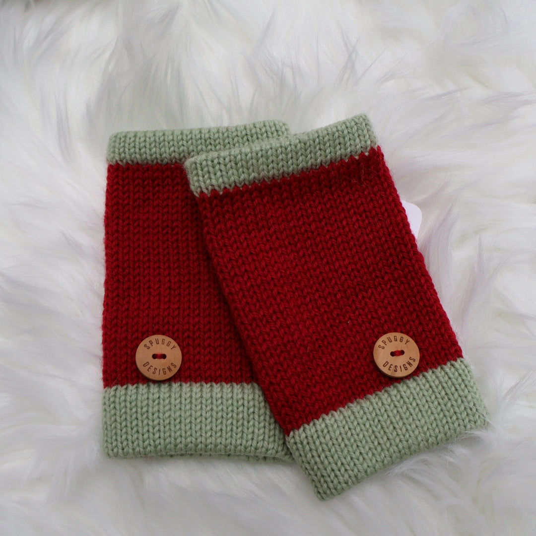 Ready-to-Ship | Handmade Fingerless Gloves (Hand Warmers) S/M – Sustainable Christmas Gift