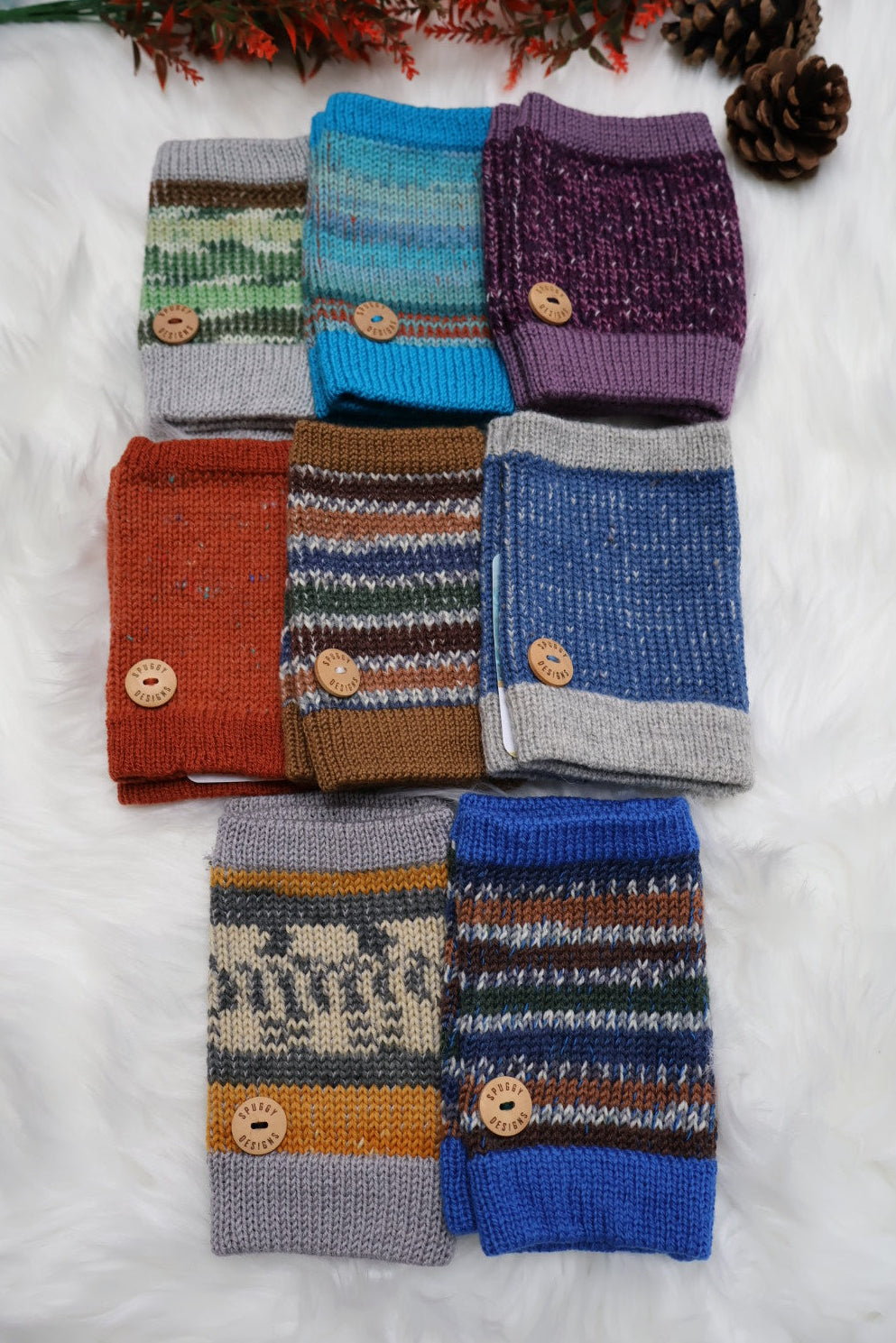 Ready-to-Ship | Handmade Fingerless Gloves (Hand Warmers) M/L – Sustainable Christmas Gift