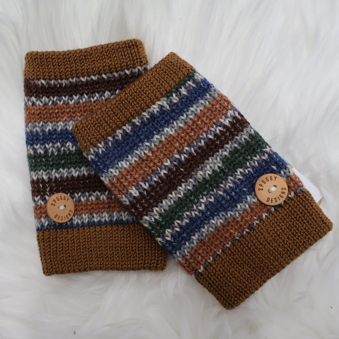 Ready-to-Ship | Handmade Fingerless Gloves (Hand Warmers) M/L – Sustainable Christmas Gift