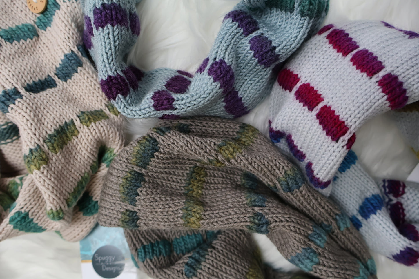 Ready-to-Ship | Handmade Merino Wool Spotty Snood – Sustainable Christmas Gift