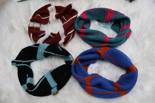 Ready-to-Ship | Handmade Merino Wool Large Checkered Snood – Sustainable Christmas Gift