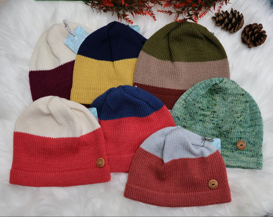 Ready-to-Ship | Handmade Single Layer Merino Beanie Hat – Sustainable Christmas Gift