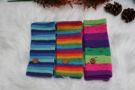 Ready-to-Ship | Handmade Wool Wristwarmers – Sustainable Christmas Gift