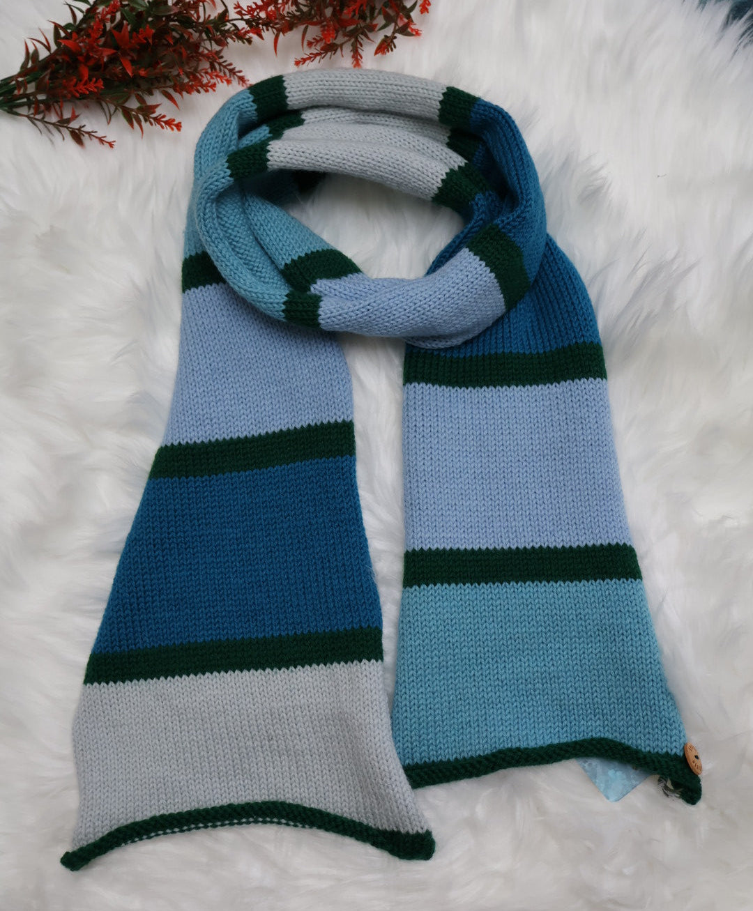 Ready-to-Ship | Handmade 100% Merino Wool Scarf – Luxury Sustainable Christmas Gift