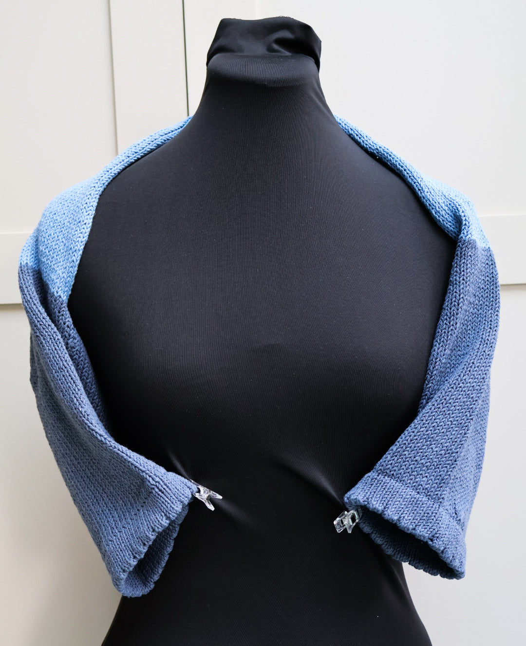 SALE: Blue & Navy Lightweight Bolero Shrug - Recycled Cotton