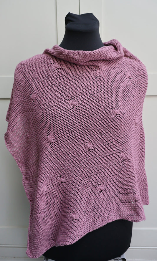 SALE: Cotton Poncho - Lilac