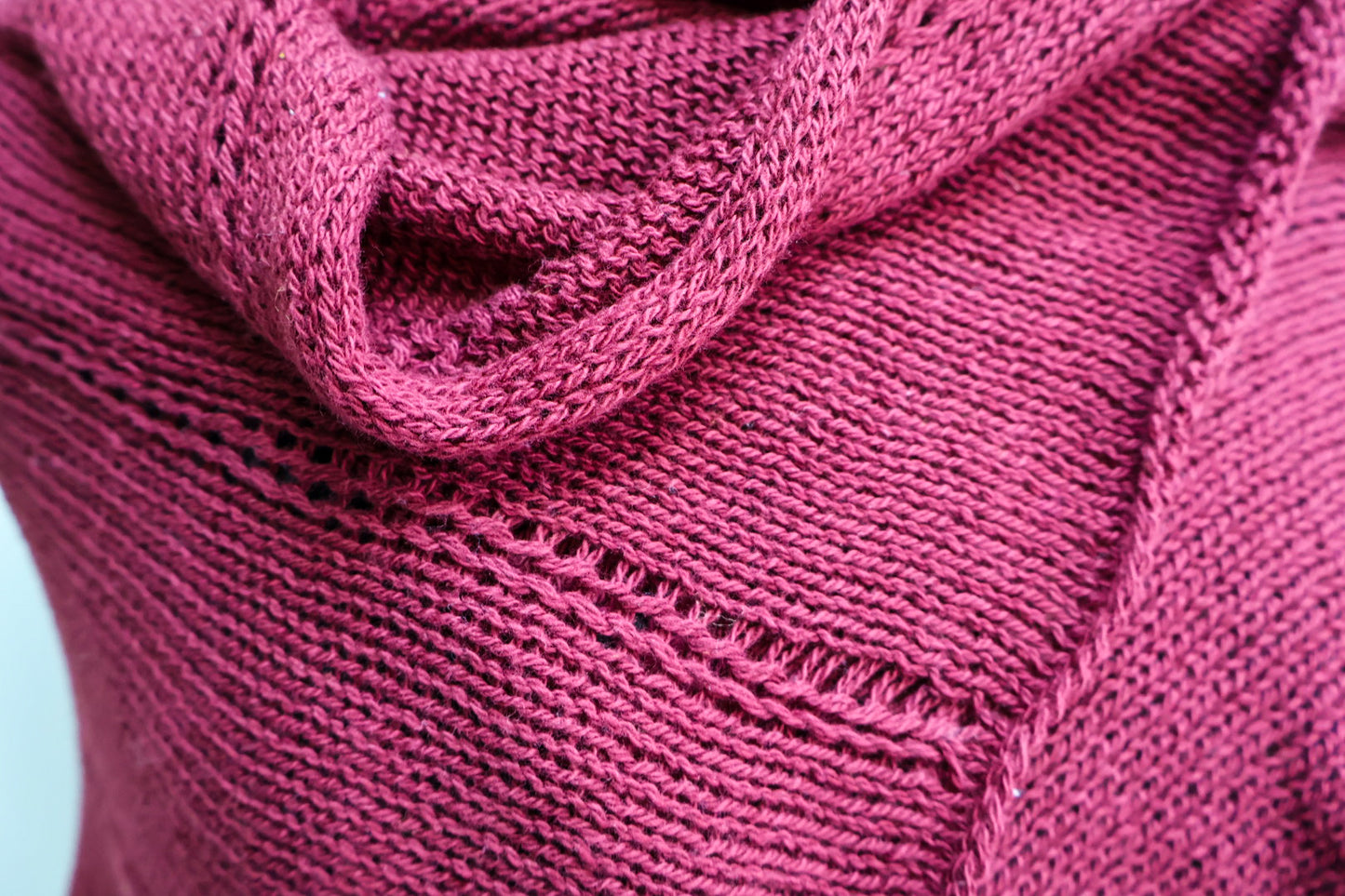 SALE: Sample Cotton Shawl Wrap - Burgundy Red