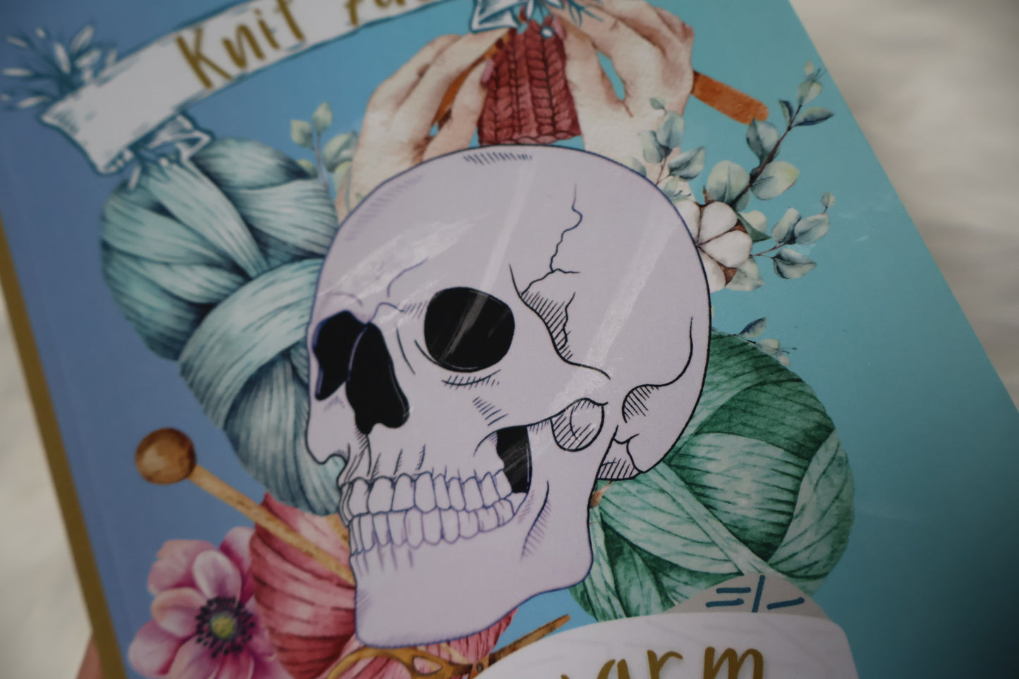 SALE: Quirky Skull Notebook - grid pages (matte covers)