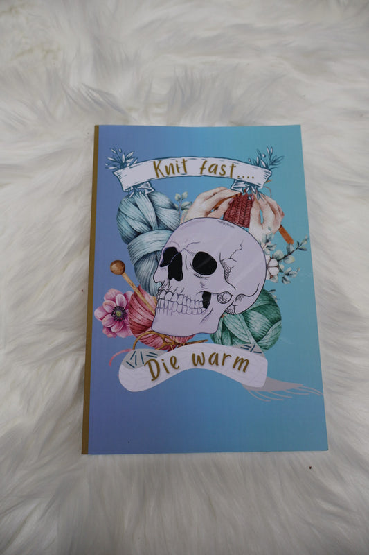 SALE: Quirky Skull Notebook - grid pages (matte covers)