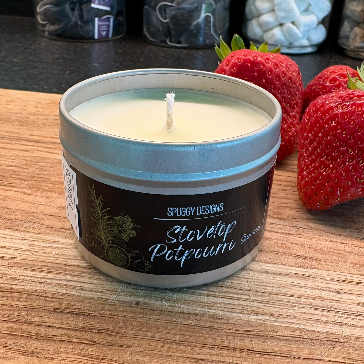 Stovetop Potpourri Summer Candle – Hand Poured Soy Wax | Berries, Citrus & Garden Herbs