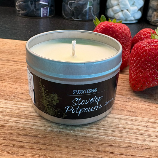 Stovetop Potpourri Summer Candle – Hand Poured Soy Wax | Berries, Citrus & Garden Herbs