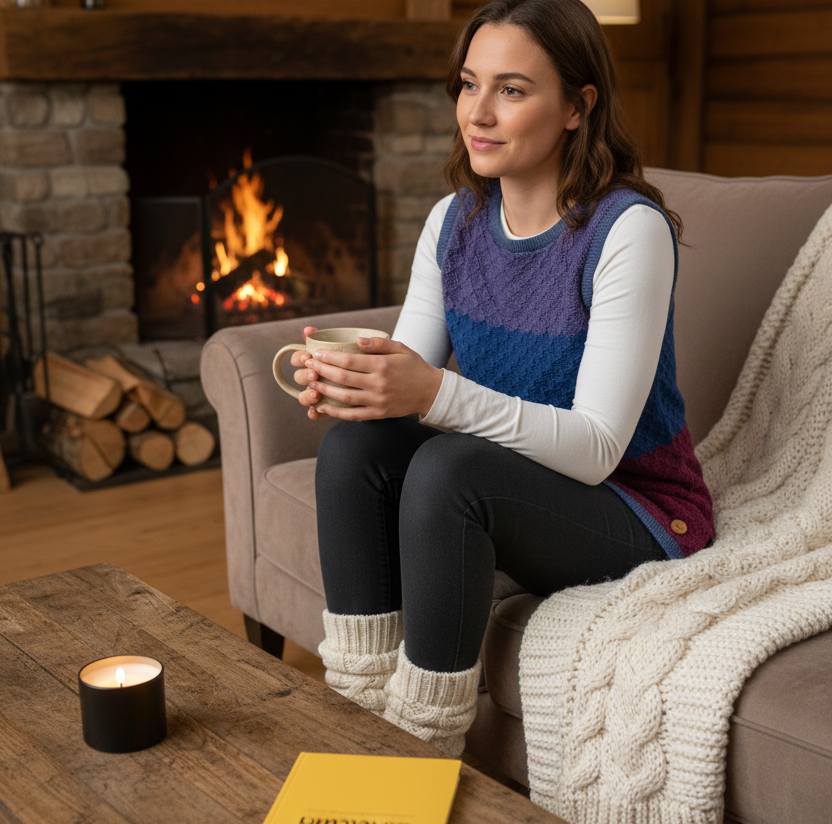 Twilight – Handmade Merino Wool Knitted Vest