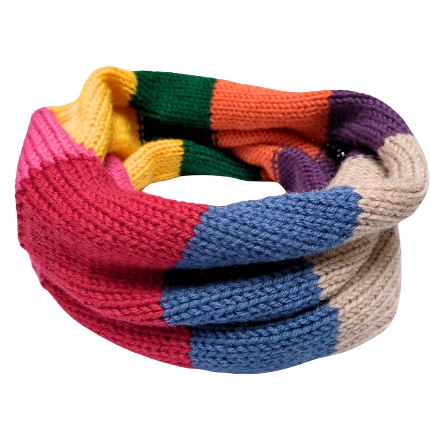 Adults Rainbow Stripe Merino Snoods