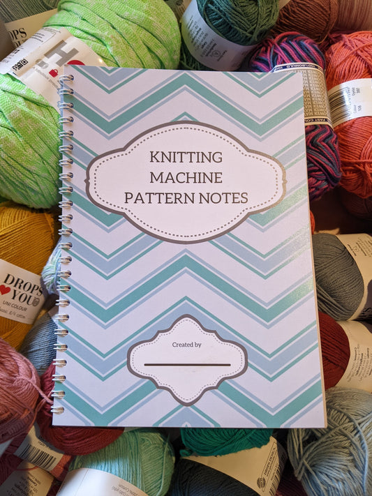 ZigZag Blue Knitting Machine Pattern Notebook - Capture your own patterns (A5)