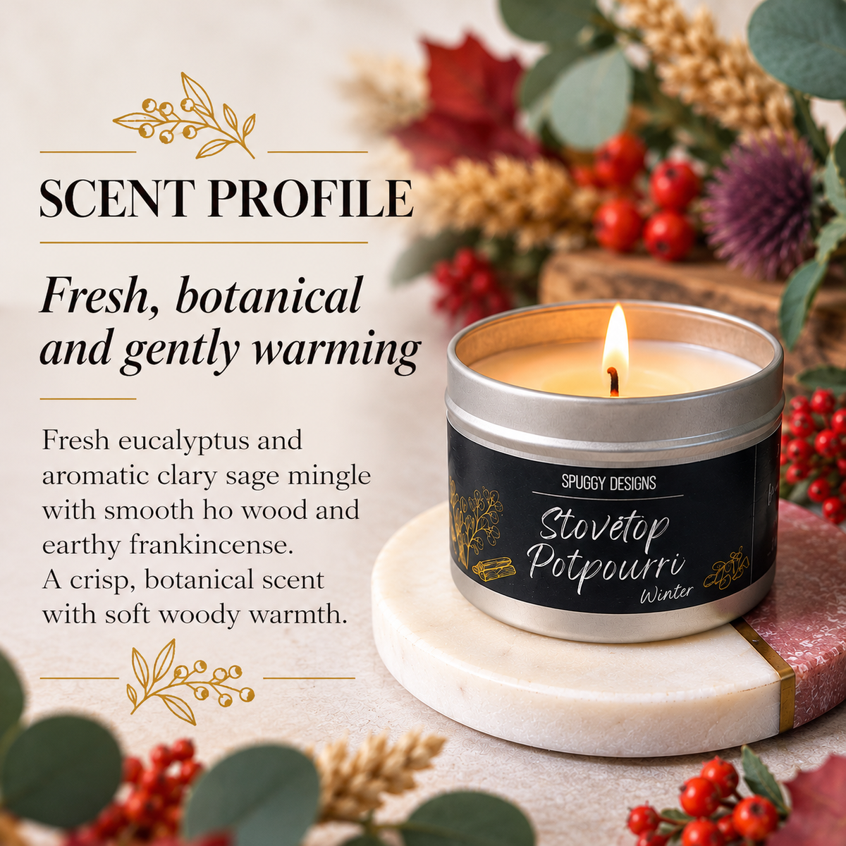 [New] Stovetop Potpourri – Winter | Soy Wax Scented Candle 80g