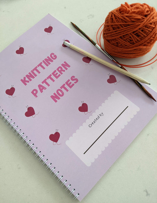 Heart Knitting Pattern Notebook - Capture your own patterns (A4)