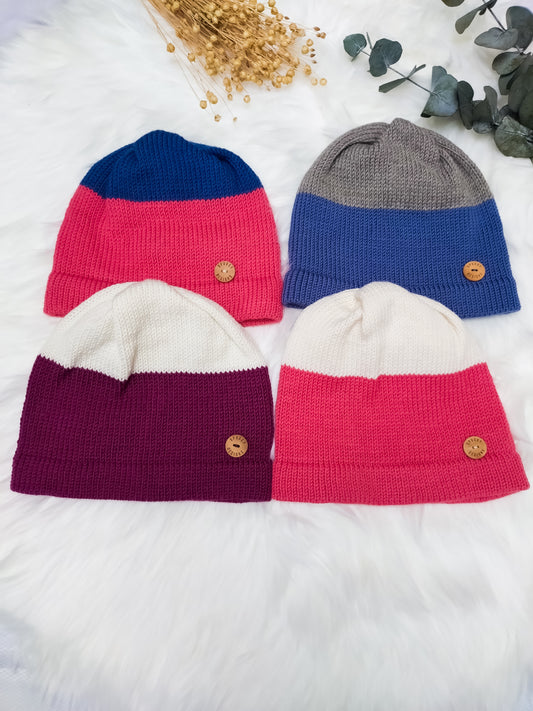 "Duo Colour" Beanie Hat - Premade