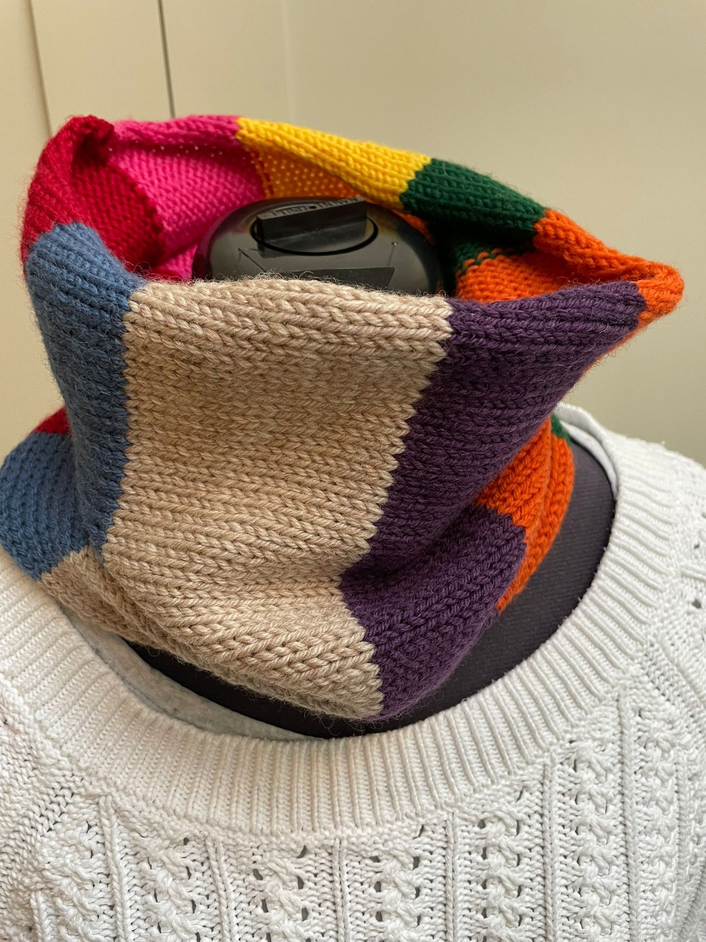 Adults Rainbow Stripe Merino Snoods