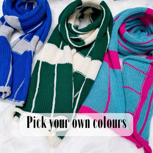 'Made For You' "Large Checkered" Scarf - Pick your own colours