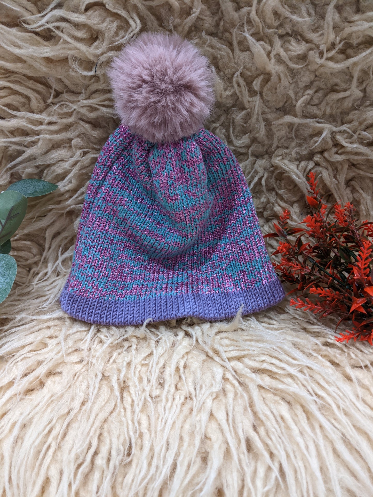 Kids Hats 2-4yrs knitted wool mixed colour & designs (see listing)