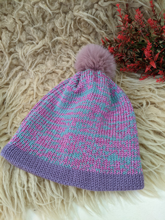 Kids Hats 2-4yrs knitted wool mixed colour & designs (see listing)