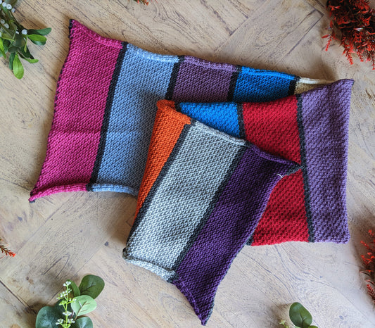 Adults Merino Multicoloured Textured Scarf