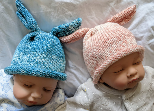Baby Bunny hat - two colour choices